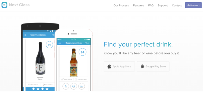 White space b2b product page example
