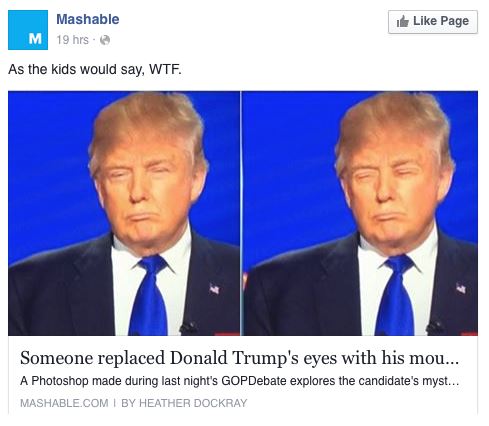 Facebook Reactions - Donald Trump