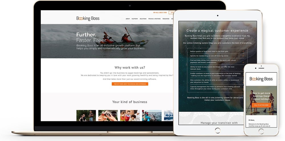 Booking boss new brand website