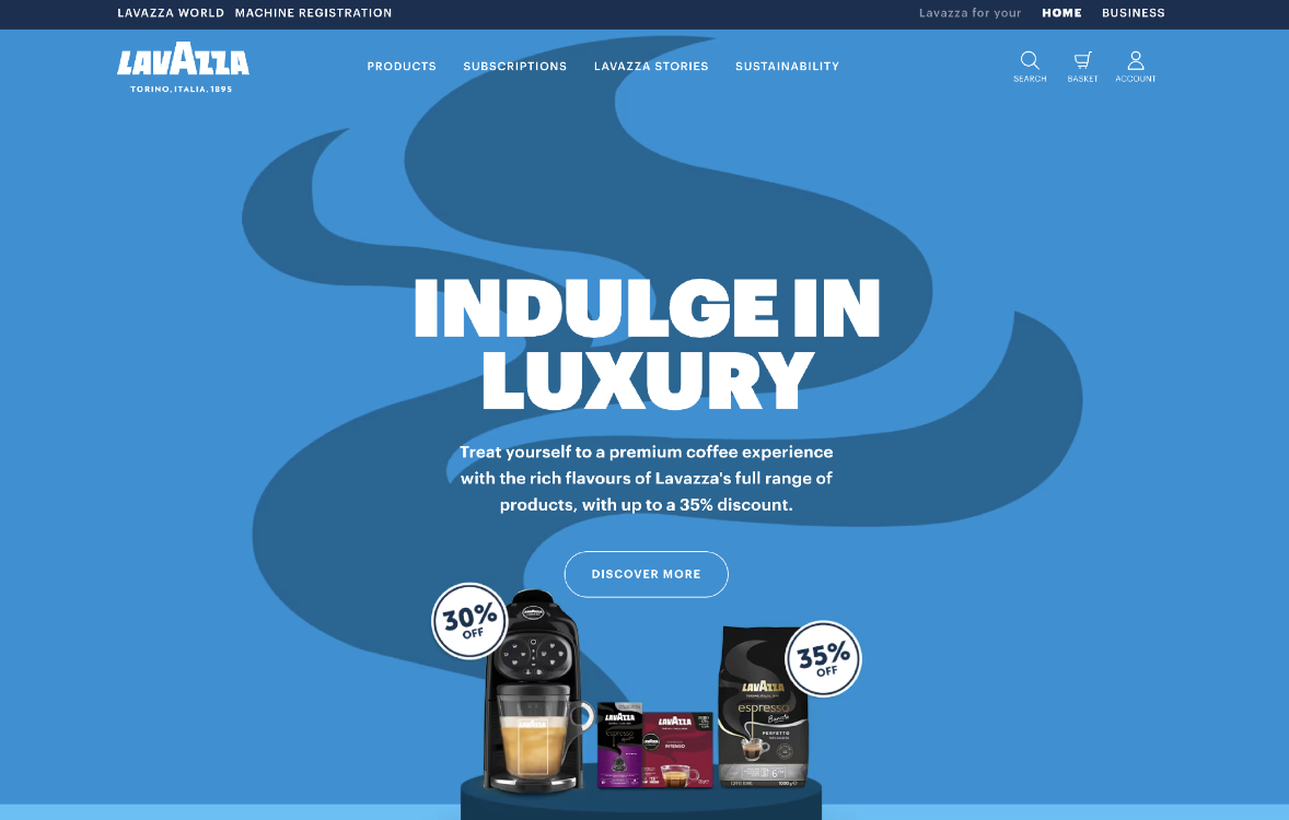 Lavazza website design