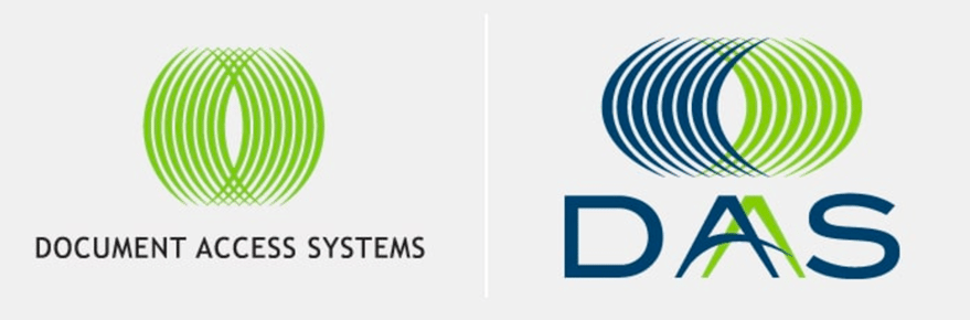 Document Access Systems logo, before and after