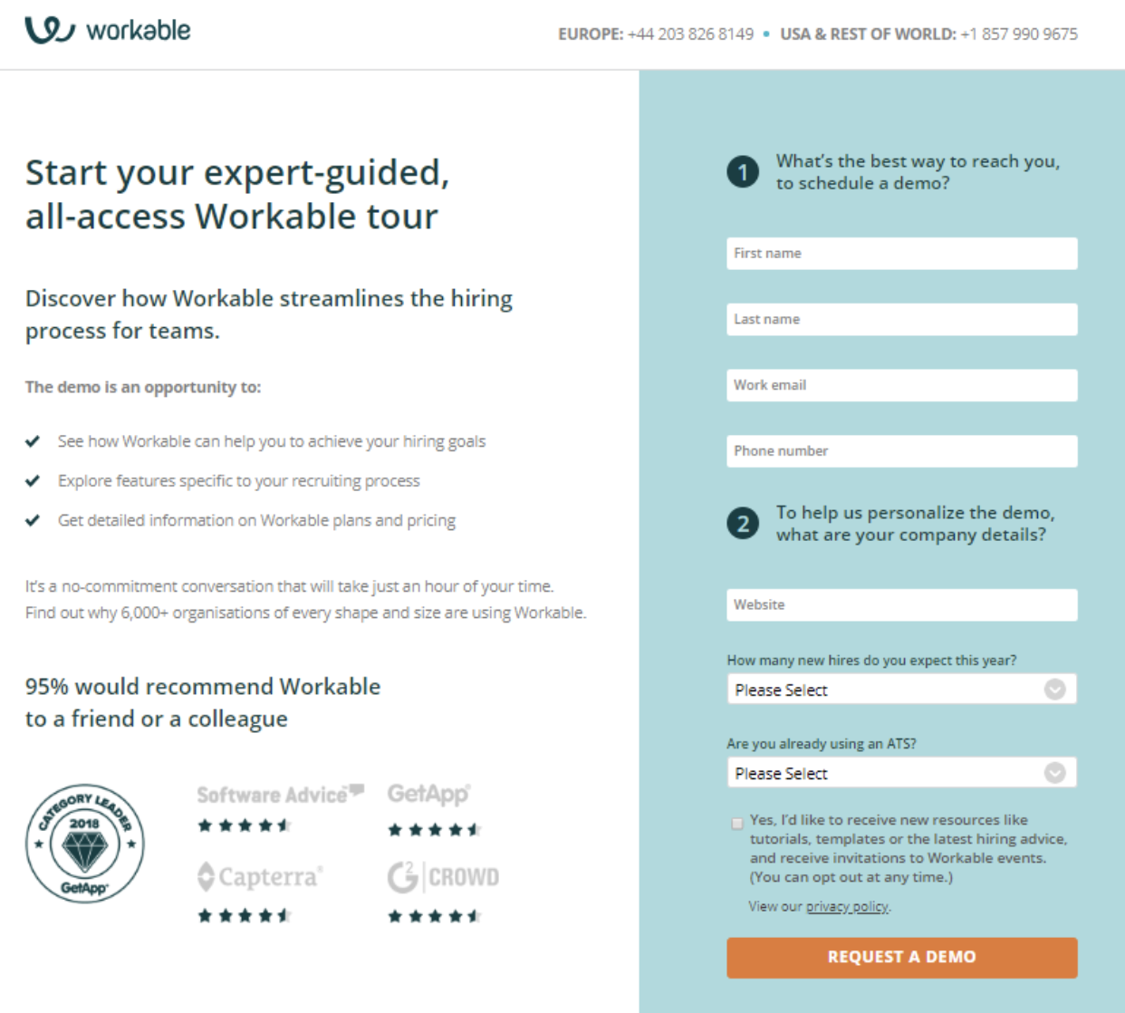 landing page example one