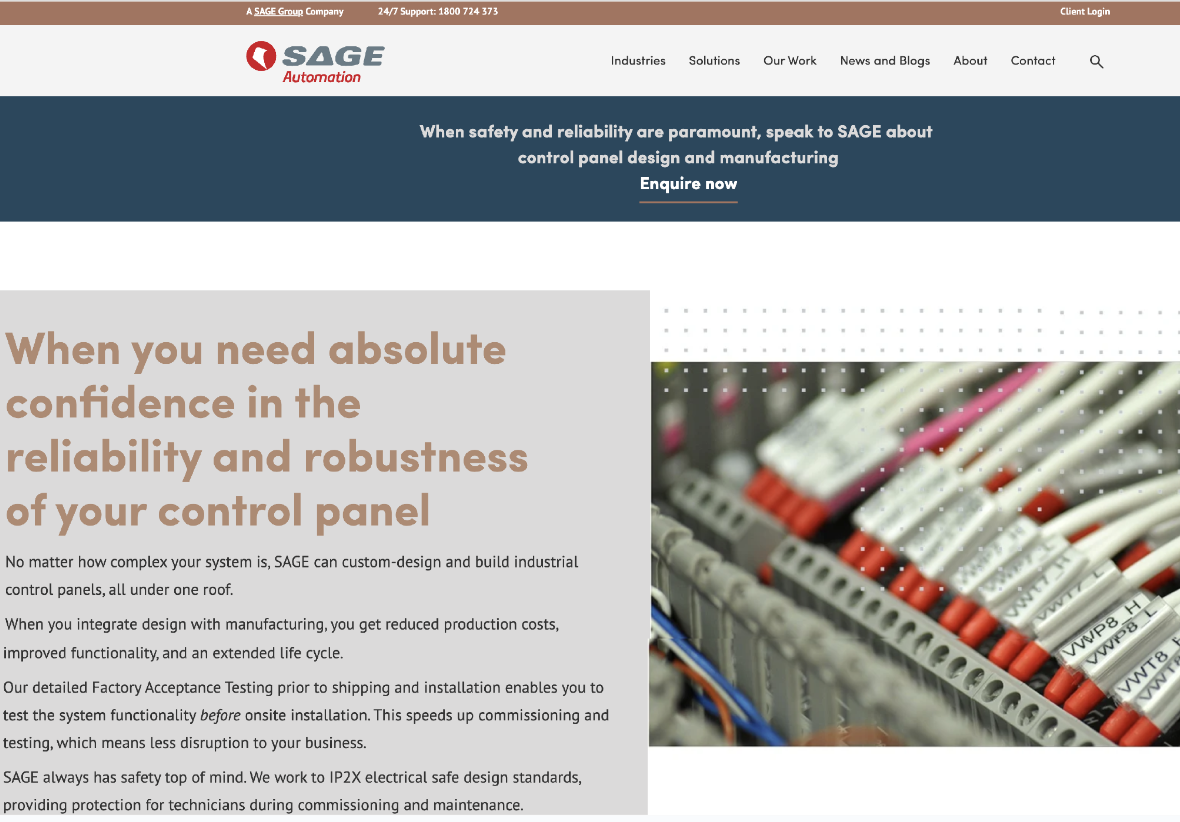 SAGE website design
